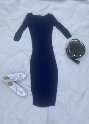 Синя сукня гольф сукня в пол