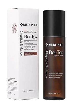 Антивіковий тонер для обличчя medi-peel bor-tox 5 peptide toner 180 ml