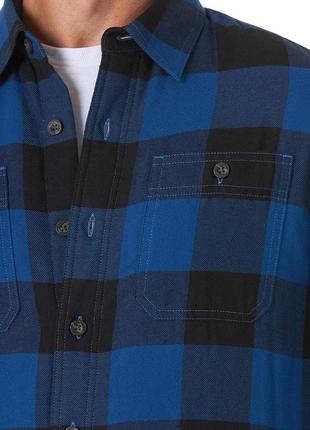 Wrangler sherpa lined shirt blue buffalo - m8 фото