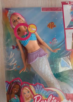 Лялька русалка барбі дрімтопія сяючий хвіст barbie dreamtopia twinkle lights mattel сяючий хвостик6 фото