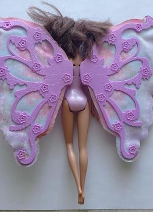 Кукла барби фея с крыльями barbie flower 'n flutter fairy doll butterfly wings.3 фото