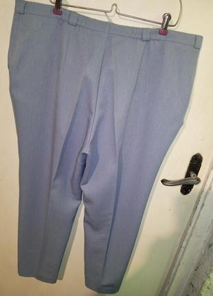 Офісні,класичні,голубі,вкорочені штани з кишенями,великого розміру,canda c&a2 фото