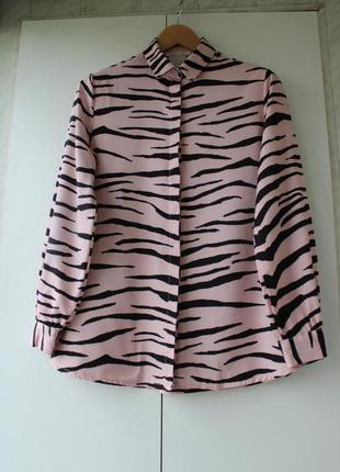 Стильная итальянская блуза с принтом "зебра"1 фото