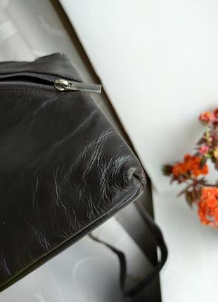 Кожаная сумка мессенджер genuine leather сумка через плечо кобура7 фото