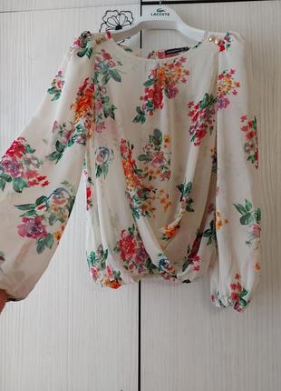 Блуза бохо в цветочный принт5 фото