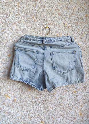 Женские шорты джинсовые короткие брендовые голубые bershka4 фото