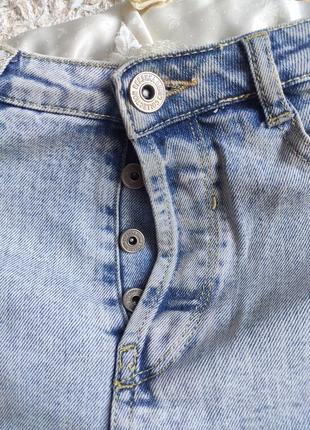 Женские шорты джинсовые короткие брендовые голубые bershka7 фото