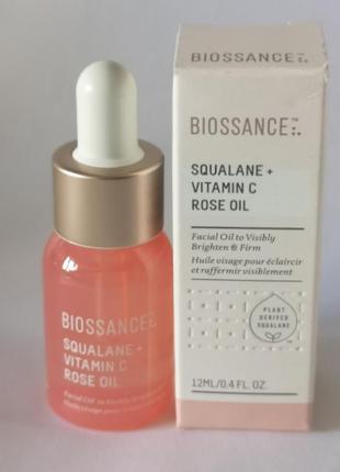 Зволожуюче масло biossance squalane + vitamin c rose oil, 12 мл2 фото