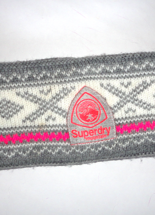 Теплая повязка на голову superdry  на флисе