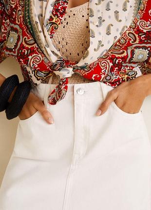 Джинсовая юбка mango ☀️🌊🐠🍸