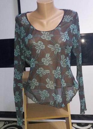 Нейлоновая кофта,блуза длинный рукав.1 фото