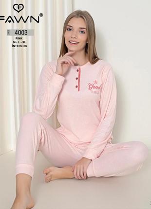 Розовая женская пижамка fawn