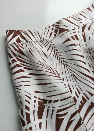 Красивая качественная длинная летняя юбка клиньями из натуральной ткани лен и вискоза5 фото