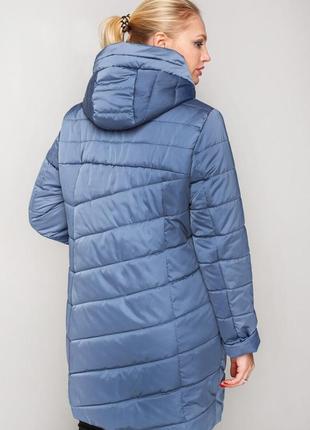 Новая модель стеганой весенней утепленной куртки в больших размерах3 фото