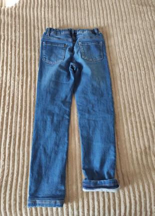 Джинси утеплені на дівчинку зріст 134 утепленные джинсы4 фото