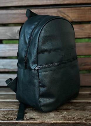 Чорний міський рюкзак calvin klein з екошкіри3 фото