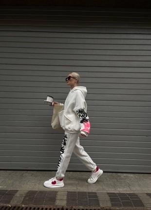 Стильний якісний спортивний костюм на флісі двійка