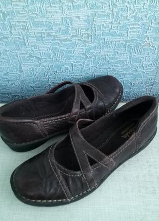 Кожаные женские туфли мокасины clarks оригинал недорогого распродаж6 фото