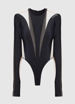 Боди с сеткой mugler4 фото