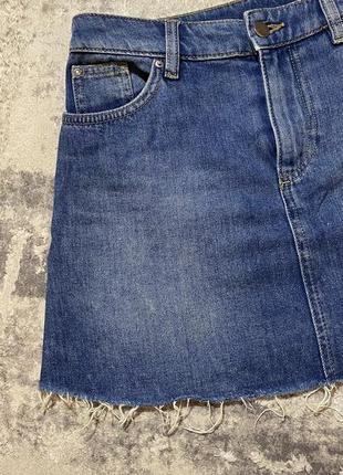 Женская джинсовая мини юбка h&amp;m xs7 фото