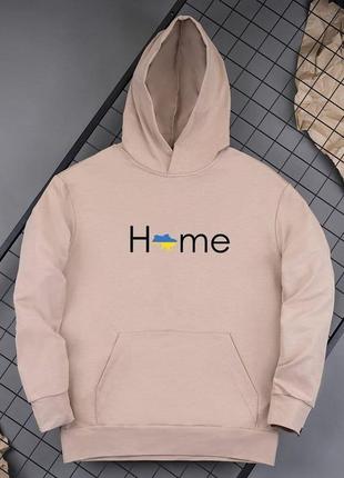 Худі pobedov 97 - home наклейка чорна, бежевий