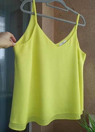 Красивая летняя яркая желтая блуза / маечка