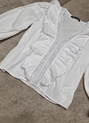 Невероятная белая блузочка от zara