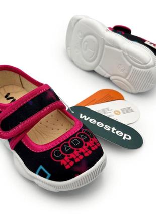 Детские текстильные тапочки для девочки weestep2 фото