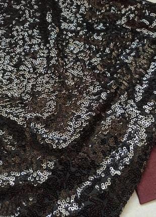 Мини-юбка h&amp;m черная, в блестящую пайетку.h &amp; m2 фото