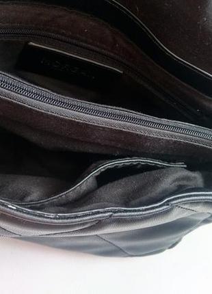 Черный женский клатч сумка со стеганым эффектом6 фото