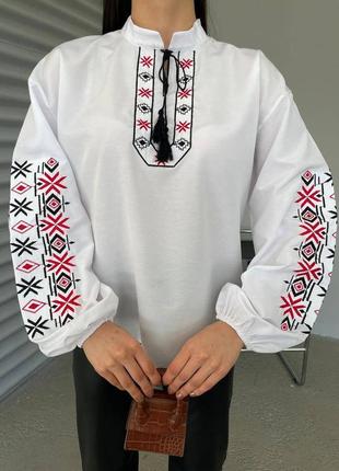 Колоритная вышиванка, украинская вышиванка, этатно рубашка с вышивкой2 фото