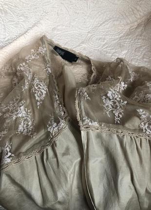 Шелковый набор комплект ночнушка и халат, ночная рубашка пеньюар, натуральный шёлк шелк,10 фото