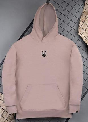 Худі pobedov 97 - герб 4 см наклейка чорна, пісочно-бежевий