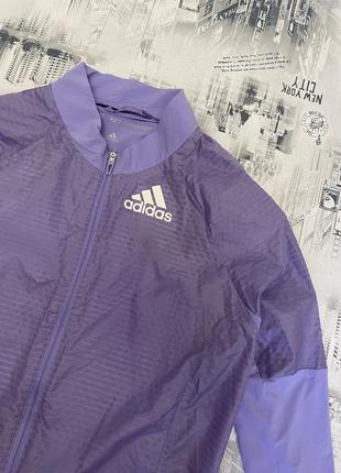 Adidas running   adizero climaproof light jacket, женская беговая куртка/плащовка6 фото