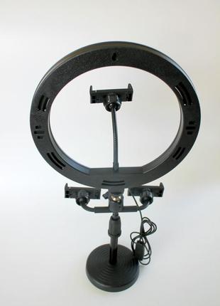 Светодиодная кольцевая лампа с 3 держателями для аксессуаров3 фото