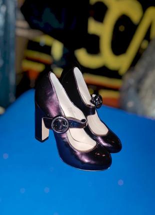 Лаковые фиолетовые туфли centro1 фото