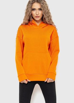Худі жіночий на флісі, колір помаранчевий, 102r315
