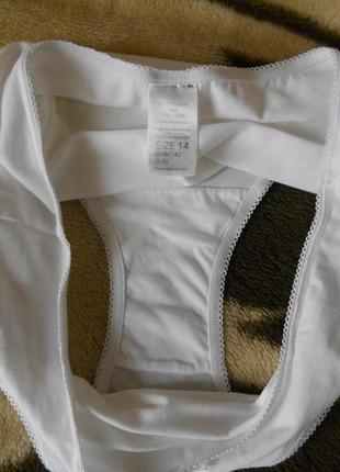 14/42 р. белые коттоновые трусики debenhams5 фото