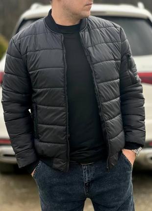 Бомбер утепленный демисезон 🍁 качественная мужская курточка