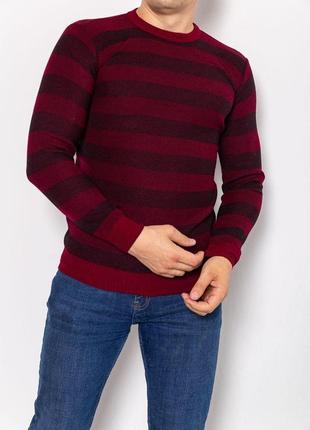 Светр чоловічий  колір бордово-чорний 161r842