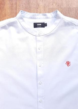 Тенниска голубая стрейч jacamo 4xl xxxl ворот-стоечка без воротника стрейчевый хлопок..