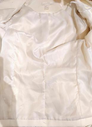 Жакет молочный белый кремовый пиджак женский6 фото