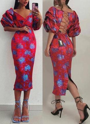 Распродажа платье prettylittlething миди asos с полуоткрытой спиной