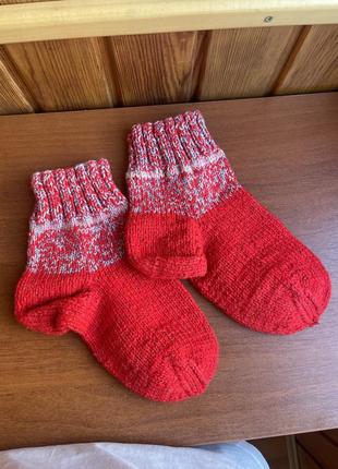 Новые вязаные теплые носки ручной работы шерстяные