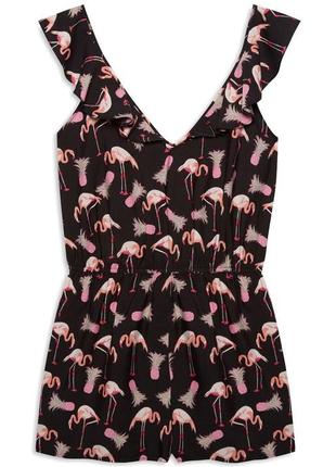 Комбинезон ромпер шортами фламинго