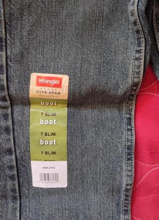 Детские классические прямые джинсы wrangler, сша, мальчику, на 6-7 лет, 116 122