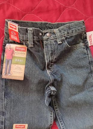 Детские классические прямые джинсы wrangler, сша, мальчику, на 6-7 лет, 116 122