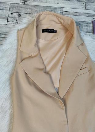 Женский жилет lavish alice бежевый классический пиджак без рукавов открытая спинка размер 46 м2 фото