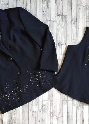 Костюм комплект женский пиджак и блуза janet размер 52