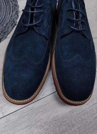 Мужские туфли arber темно-синие замша размер 443 фото